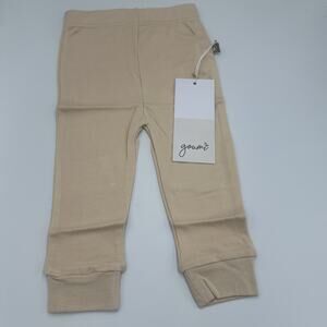 Goumi Kids Baby Infant Pants Bamboo Organic Cotton Size 3-6M Dune Beige Soft NEW
